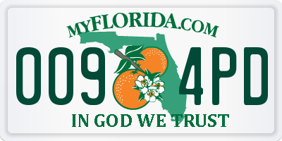 FL license plate 0094PD