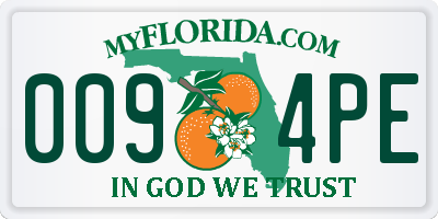 FL license plate 0094PE
