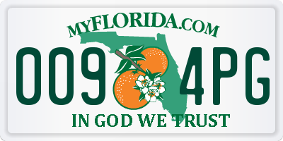 FL license plate 0094PG