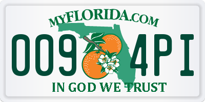 FL license plate 0094PI