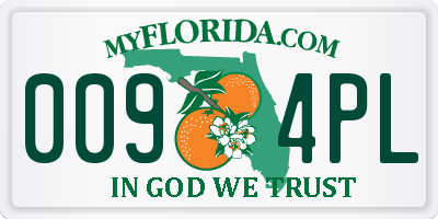 FL license plate 0094PL
