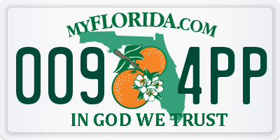 FL license plate 0094PP