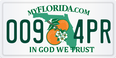 FL license plate 0094PR