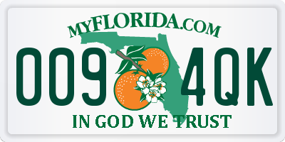 FL license plate 0094QK