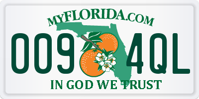 FL license plate 0094QL
