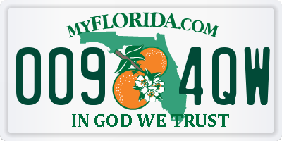 FL license plate 0094QW