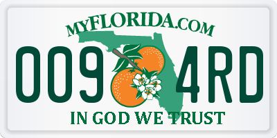 FL license plate 0094RD