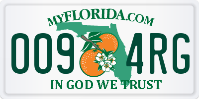 FL license plate 0094RG