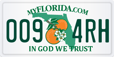 FL license plate 0094RH