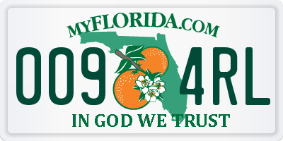 FL license plate 0094RL