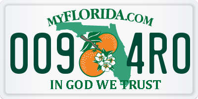 FL license plate 0094RO