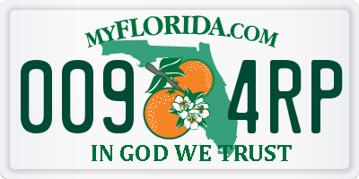 FL license plate 0094RP