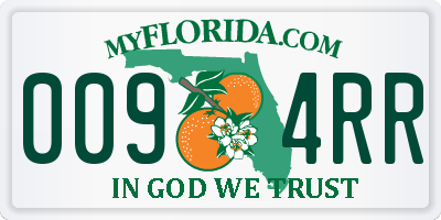 FL license plate 0094RR