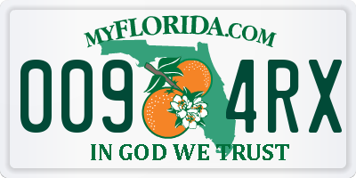 FL license plate 0094RX