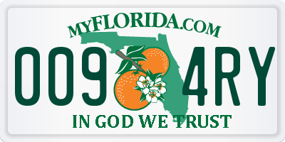 FL license plate 0094RY