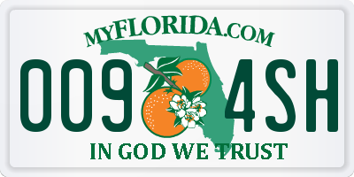 FL license plate 0094SH