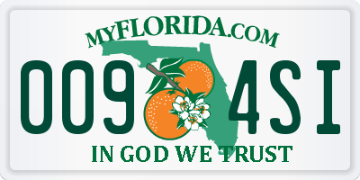 FL license plate 0094SI