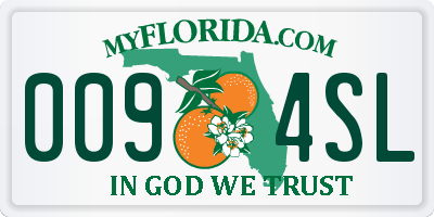 FL license plate 0094SL