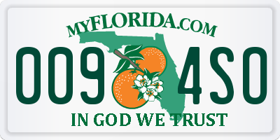 FL license plate 0094SO