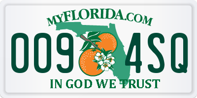 FL license plate 0094SQ