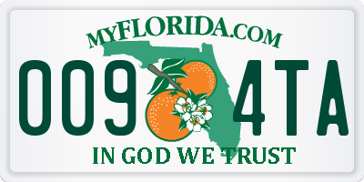 FL license plate 0094TA