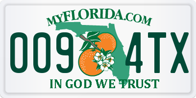 FL license plate 0094TX
