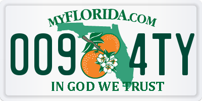 FL license plate 0094TY