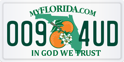 FL license plate 0094UD