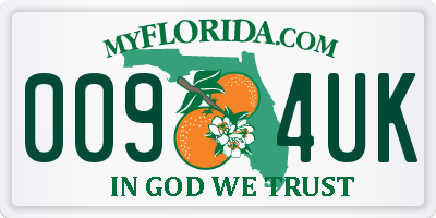 FL license plate 0094UK