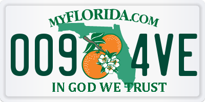 FL license plate 0094VE