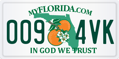 FL license plate 0094VK