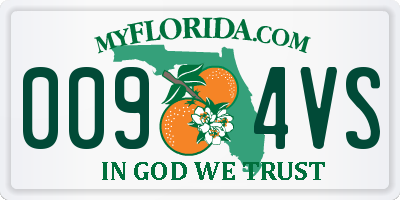 FL license plate 0094VS