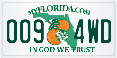 FL license plate 0094WD