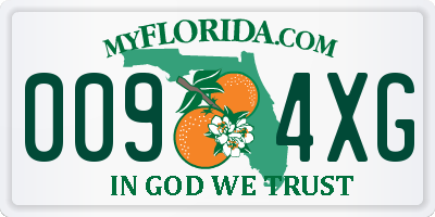 FL license plate 0094XG