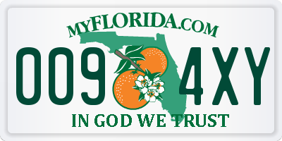 FL license plate 0094XY
