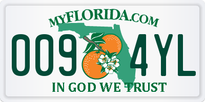 FL license plate 0094YL