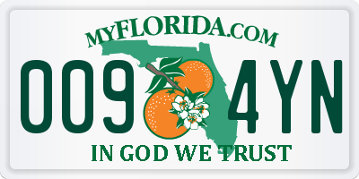 FL license plate 0094YN