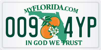 FL license plate 0094YP