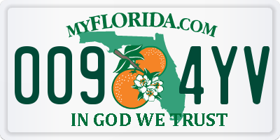 FL license plate 0094YV