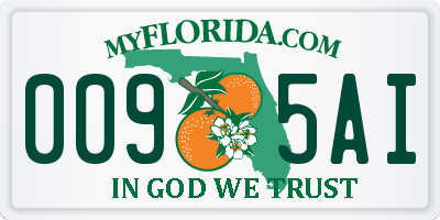 FL license plate 0095AI