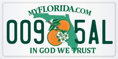 FL license plate 0095AL
