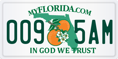 FL license plate 0095AM