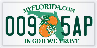 FL license plate 0095AP