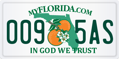 FL license plate 0095AS