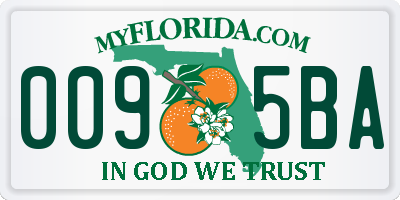 FL license plate 0095BA