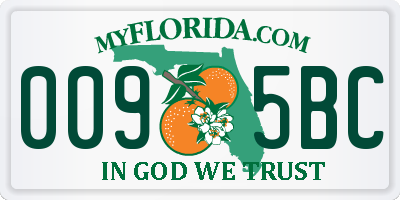 FL license plate 0095BC