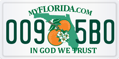FL license plate 0095BO
