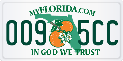 FL license plate 0095CC