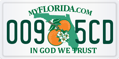 FL license plate 0095CD