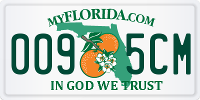 FL license plate 0095CM